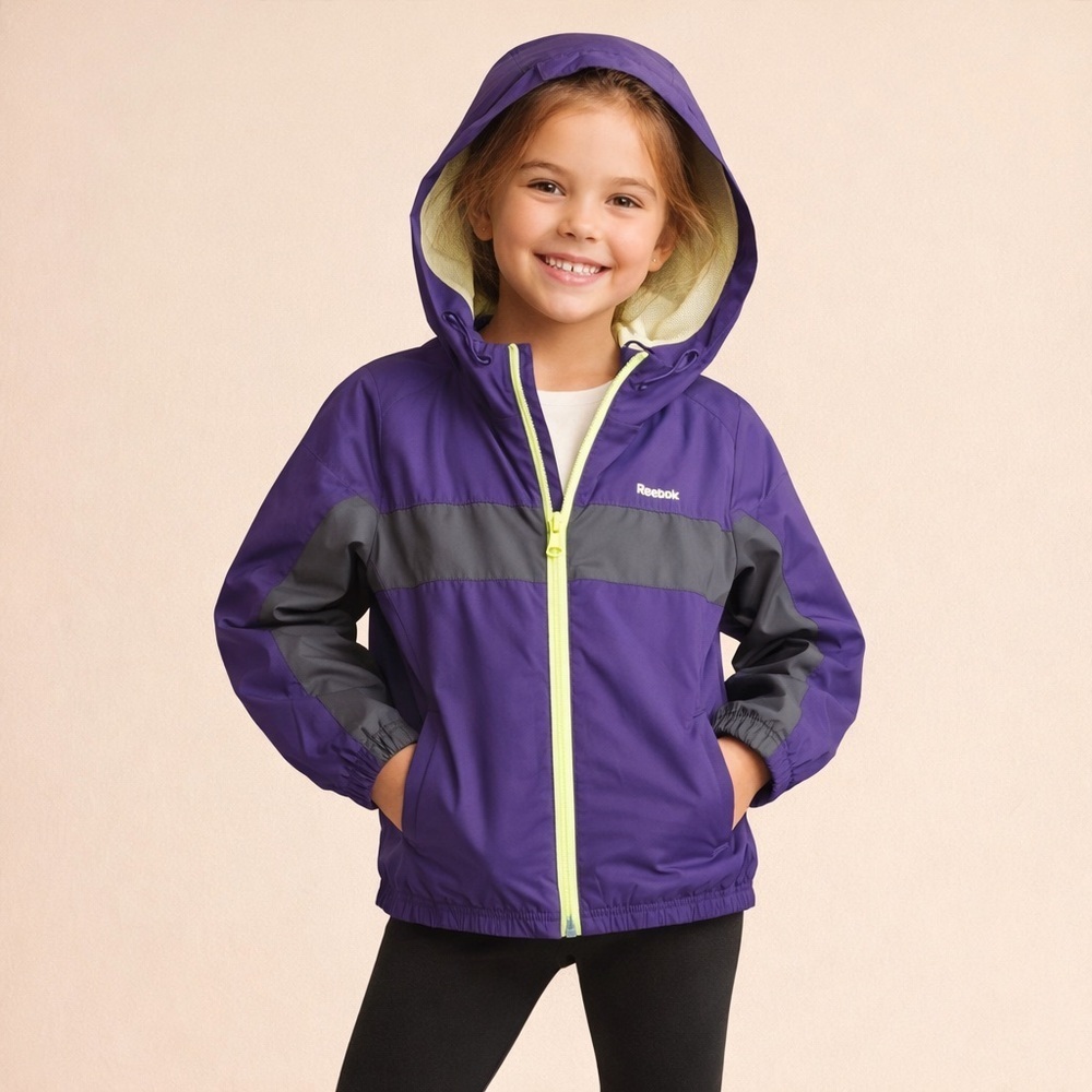 Reebok Yellow and Purple Mesh Jacket
